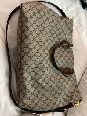 Gucci Beige/Brown GG Supreme Duffel Bag
